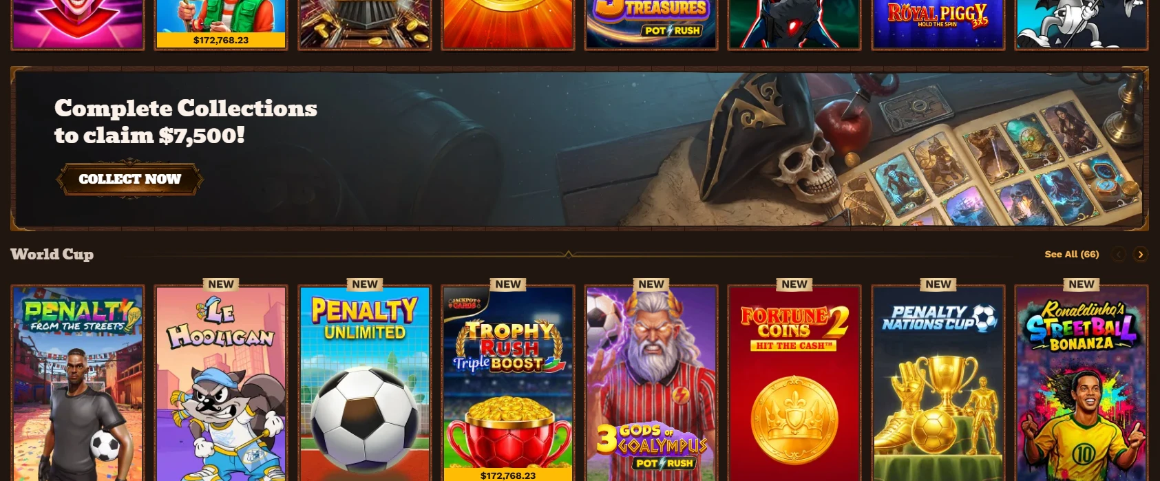 Libreria slot e giochi su Fatpirate Casino