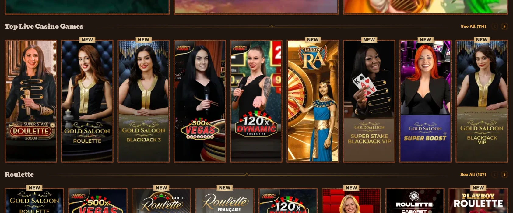 Area live dealer di Fatpirate Casino