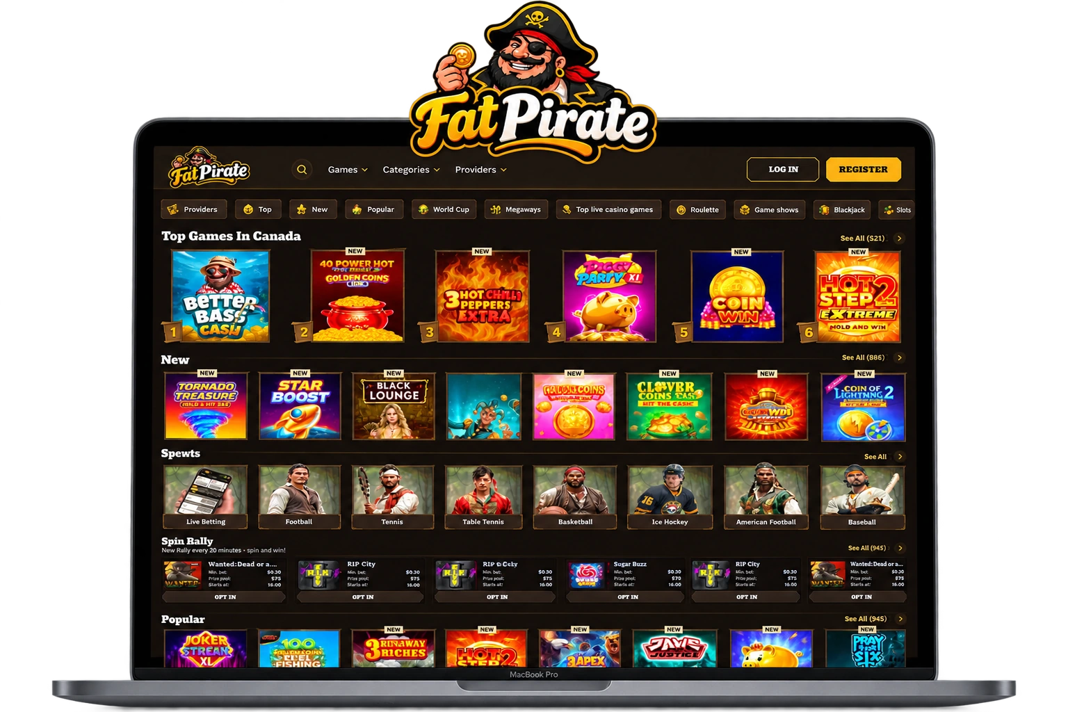 Homepage ufficiale di Fatpirate Casino